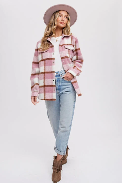 Brea Flannel - Rose