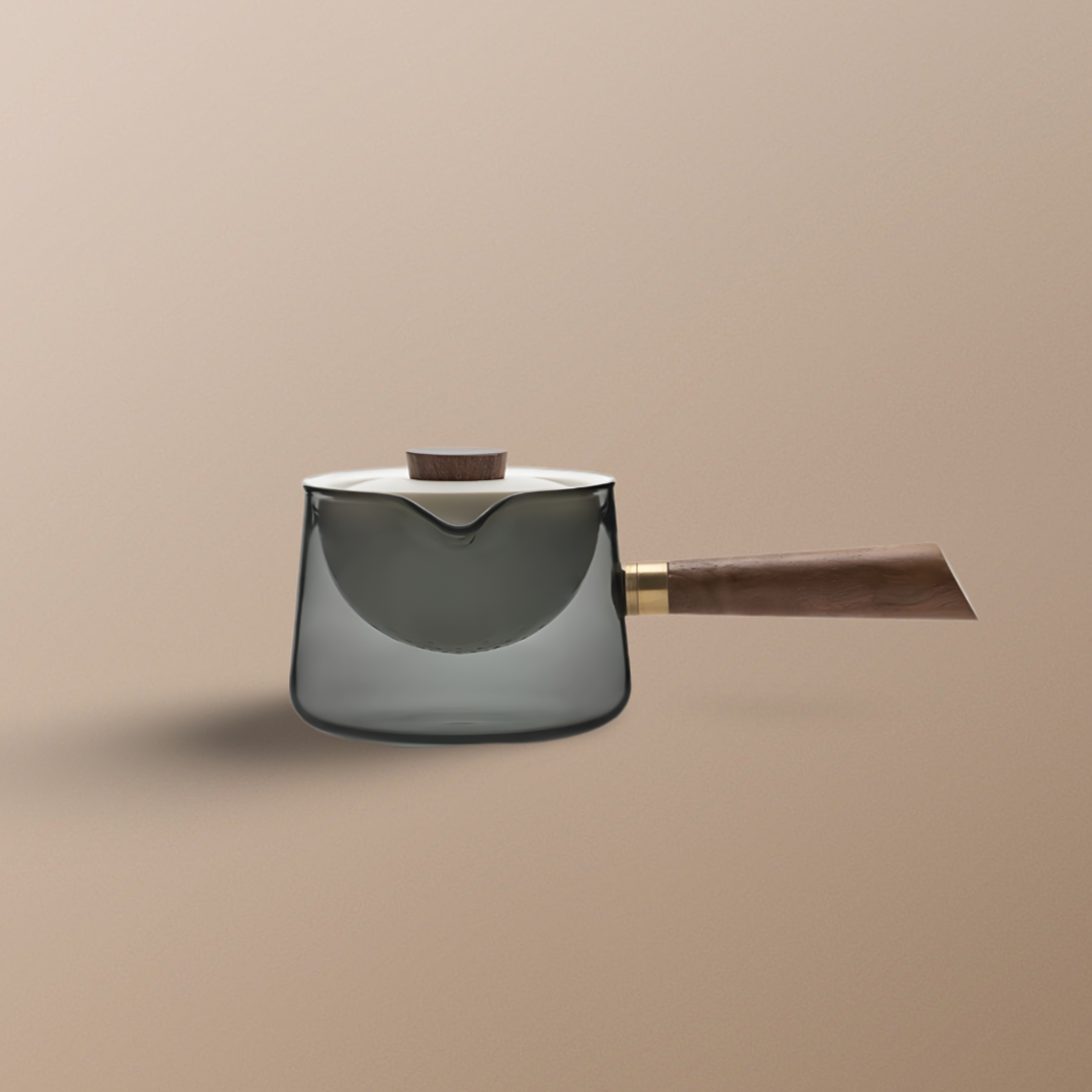 Summer SALE“Vortex Classic” - Heat-Resistant Glass Handled Teapot with Rotating Strainer