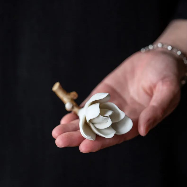 Gift Season FLASH Deal“Magnolia” - Handmade Ceramic Incense Holder/Stand