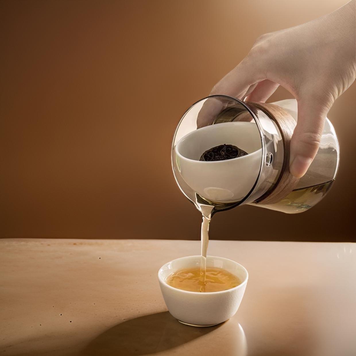 Summer SALE“Vortex” - Heat-Resistant Glass Teapot with Rotating Strainer