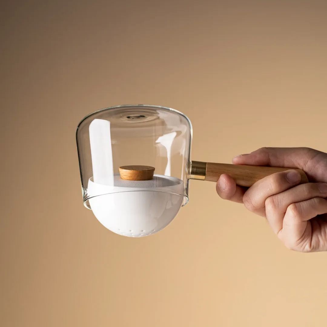 Summer SALE“Vortex Classic” - Heat-Resistant Glass Handled Teapot with Rotating Strainer