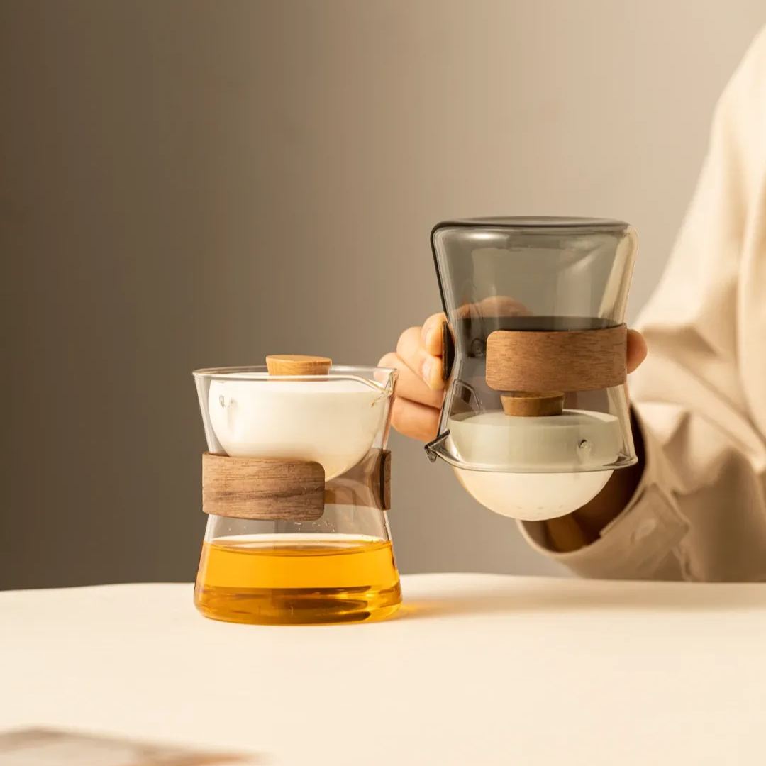 Summer SALE“Vortex” - Heat-Resistant Glass Teapot with Rotating Strainer