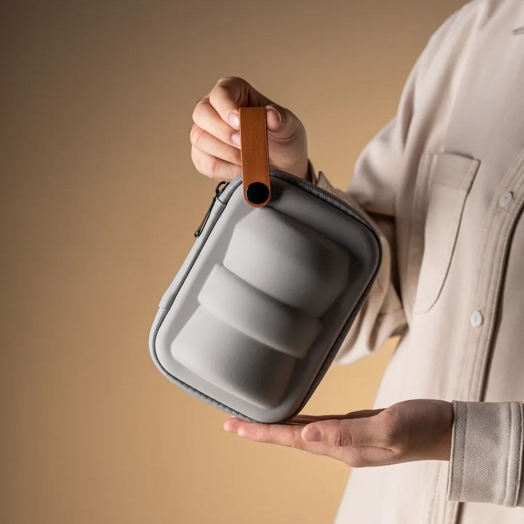 Summer SALE“Vortex Kit” - Heat-Resistant Glass Handled Teapot with Rotating Strainer Travel Set