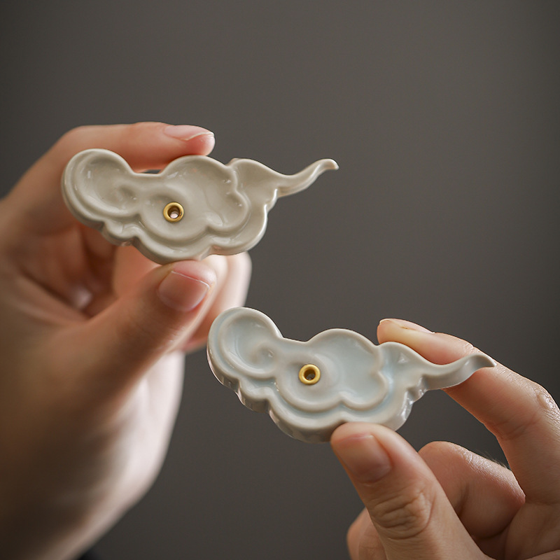 Buy 1 Get 1 FreeSummer SALE“Auspicious Cloud” - Handmade Antique Style Ceramic Incense Burner/Holder