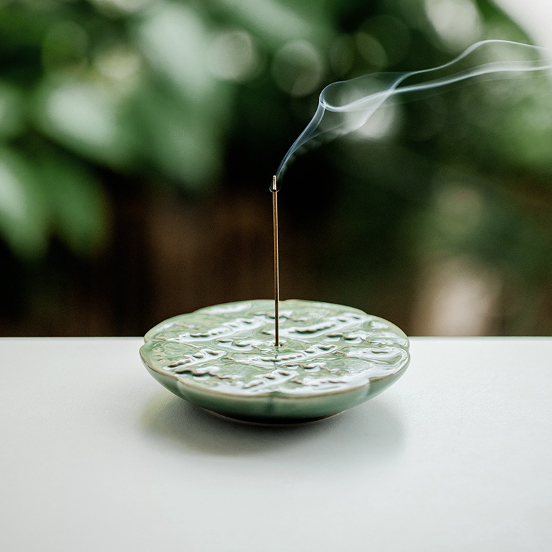 Buy 1 Get 1 FreeSummer SALE“Auspicious Cloud” - Antique Style Yue Kiln Celadon Incense Burner/Holder