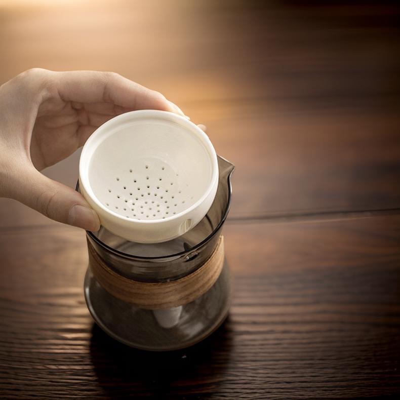 Summer SALE“Vortex” - Heat-Resistant Glass Teapot with Rotating Strainer