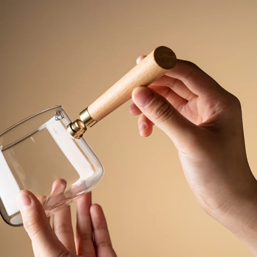 Summer SALE“Vortex Classic” - Heat-Resistant Glass Handled Teapot with Rotating Strainer